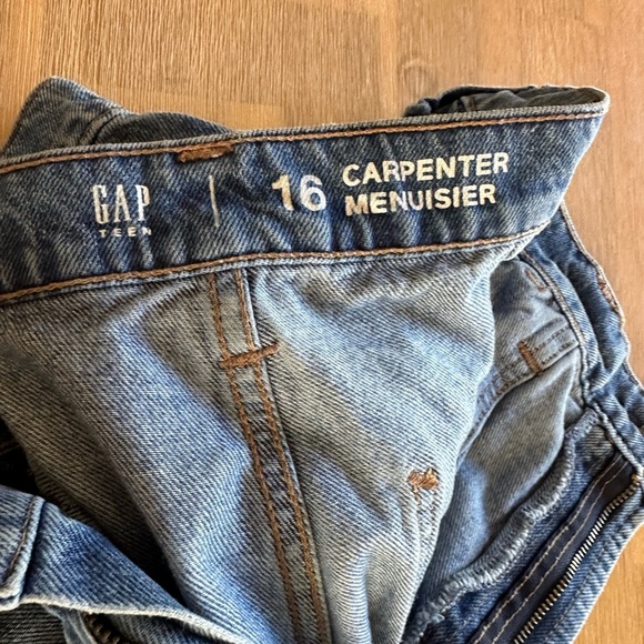 Baggy GAP Classic Blue Wide Leg  carpenter menuisier Jeans. Teen 16 - Picture 3 of 11